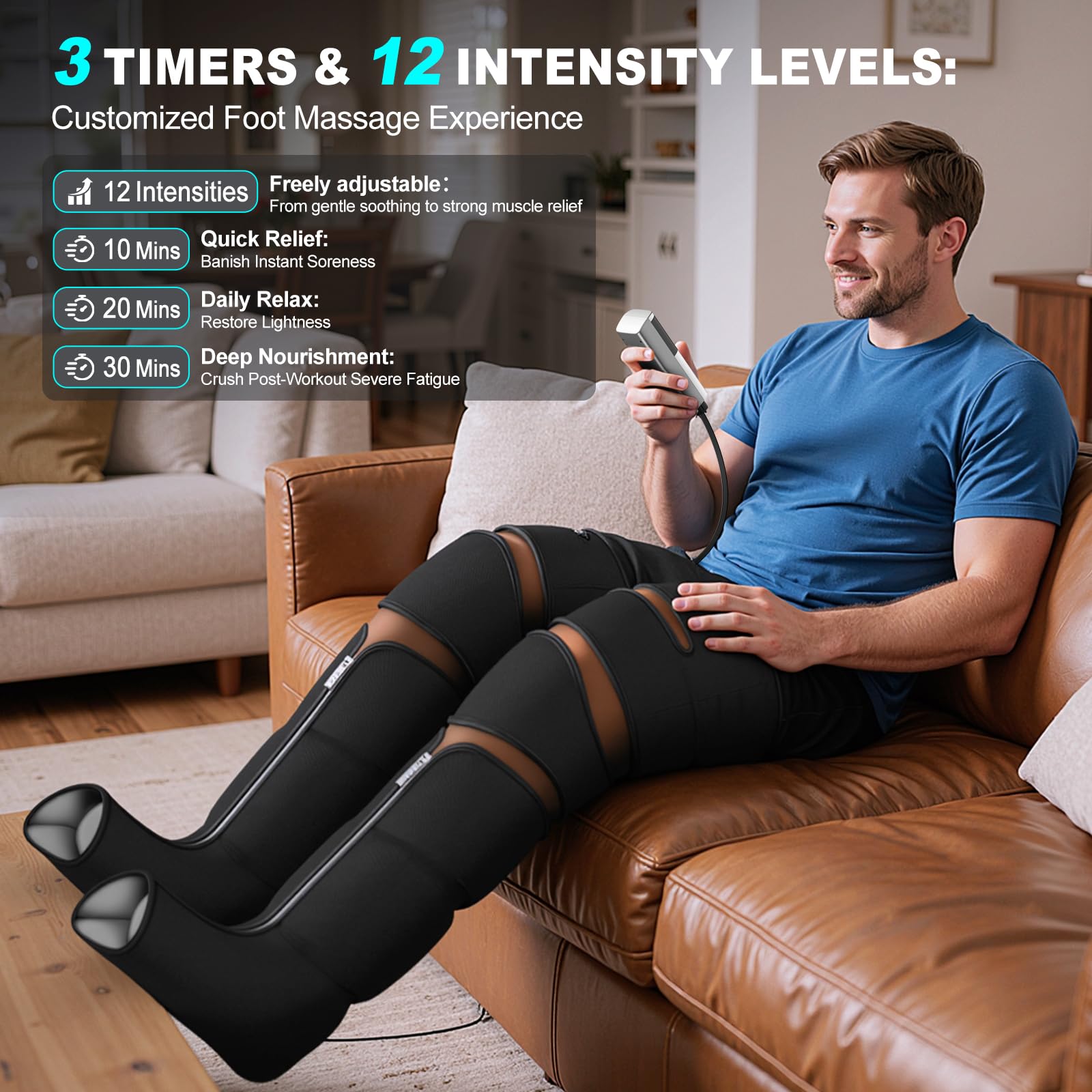Pryfey leg massager knee heat only for warmth without compression.