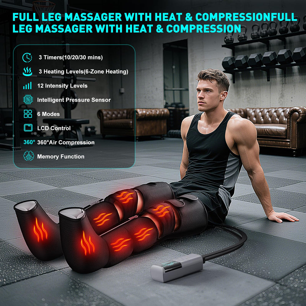 Pryfey leg massager with zippered cuffs for quick, secure fit.