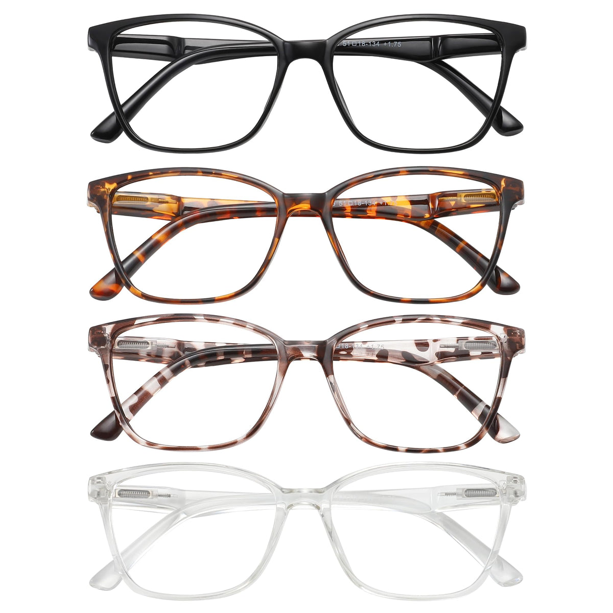 Przene blue light square cat-eye glasses for reduced screen strain