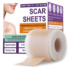 Psecici silicone scar sheets roll for adjustable, comfortable scar care.