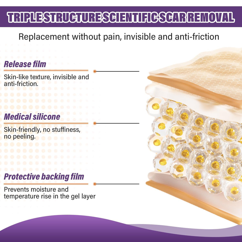 Psecici silicone scar strips easy-application for discreet scar management.