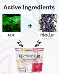 Psychedelic Water Good Mood Mix fruit punch packet open, ready to mix and relax.