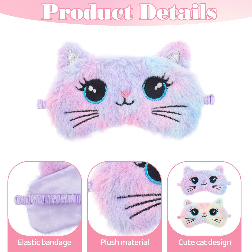 Psyqtsuary colorful cat sleeping masks for girls