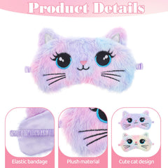 Psyqtsuary colorful cat sleeping masks for girls