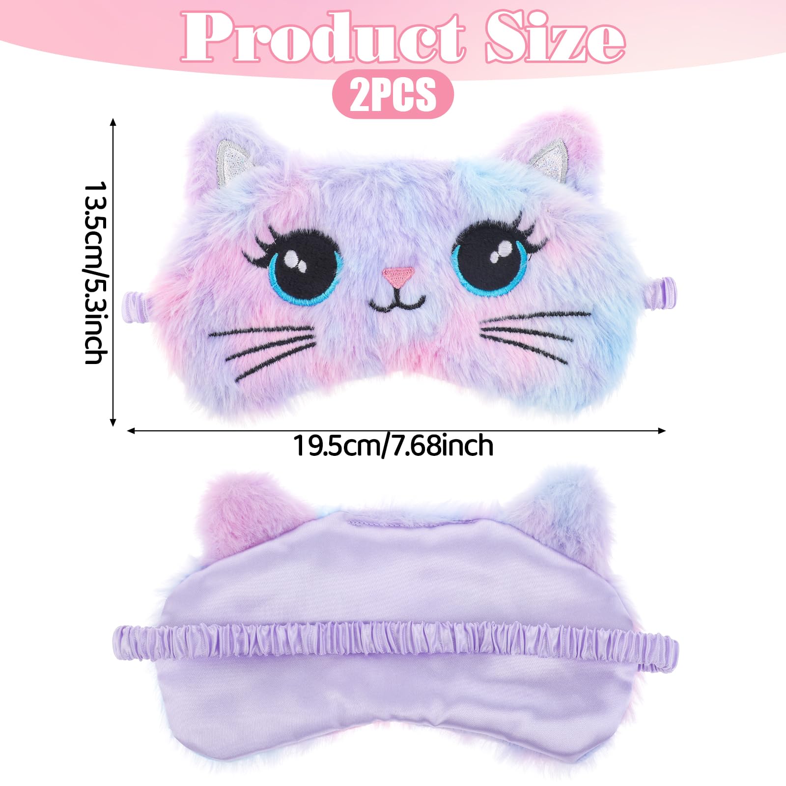 Psyqtsuary two-pack plush eye masks for comfortable sleep