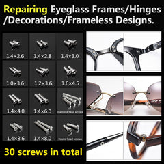 PTSLKHN replacement screws in 15 types support versatile frame repairs.