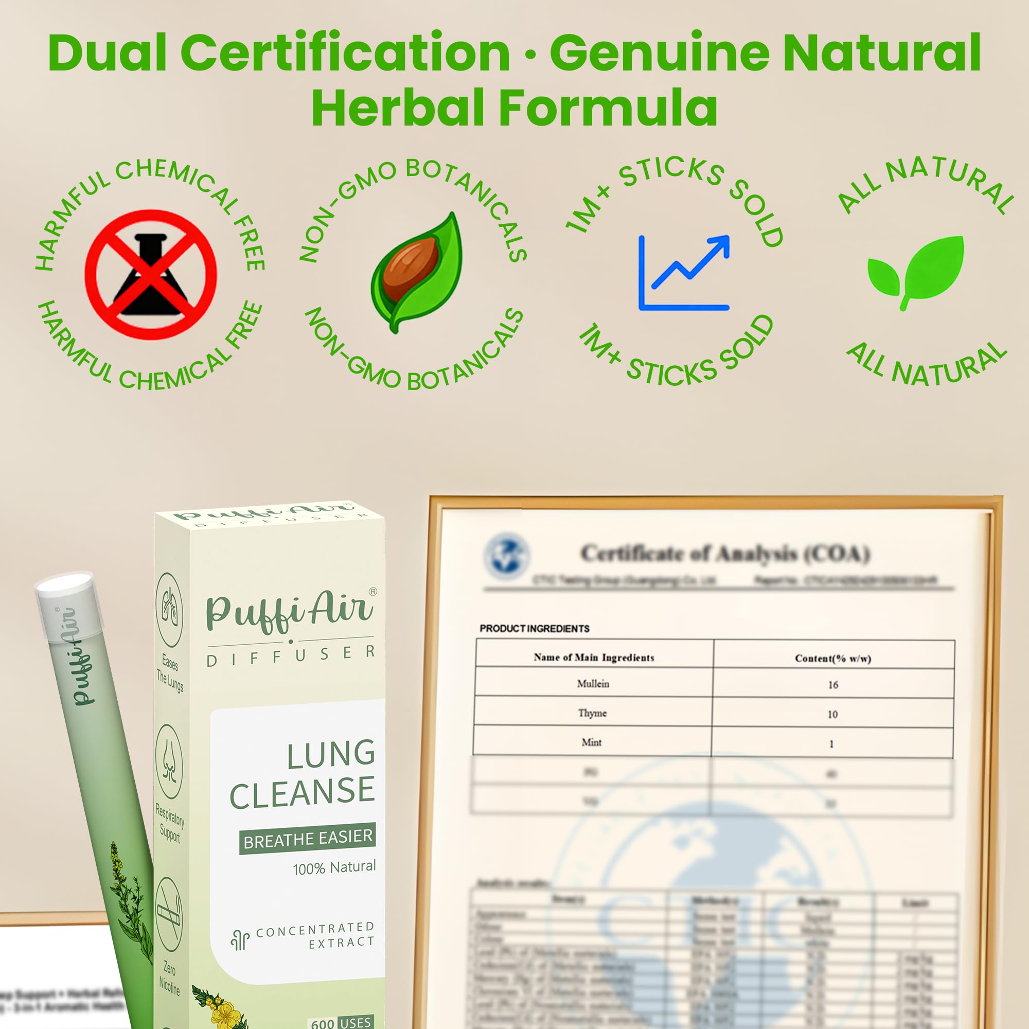 Aroma diffusion scene with PUFFIAIR creating a refreshing ambient scent.