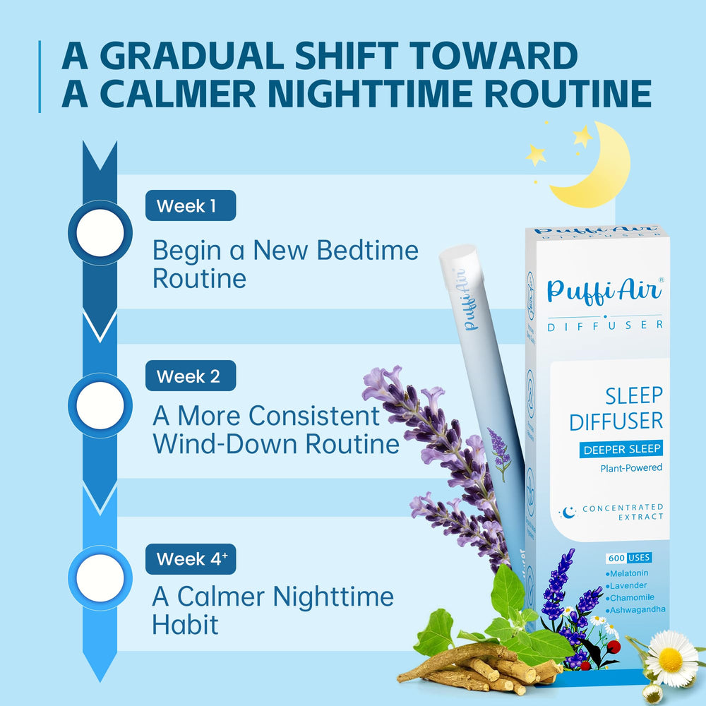 PUFFIAIR easy-to-use diffuser pen for simple setup and quick relaxation.