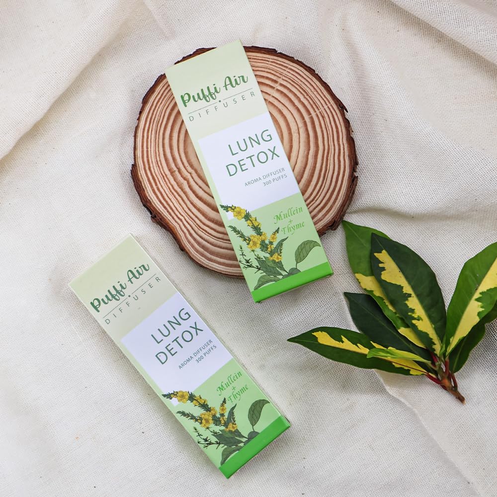 PUFFIAIR green two-pack display ready for daily use