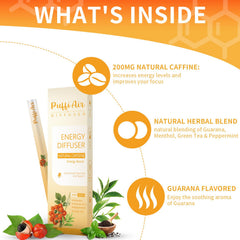 Puffiair peppermint infusion emphasizes a crisp, cooling sensory experience.