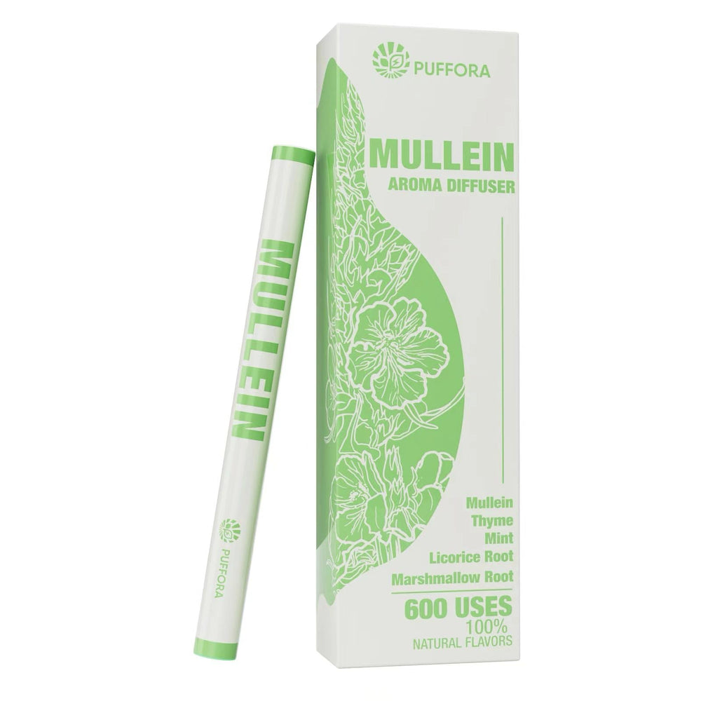 Puffora 600-use plant-based diffuser pen highlighted in display.