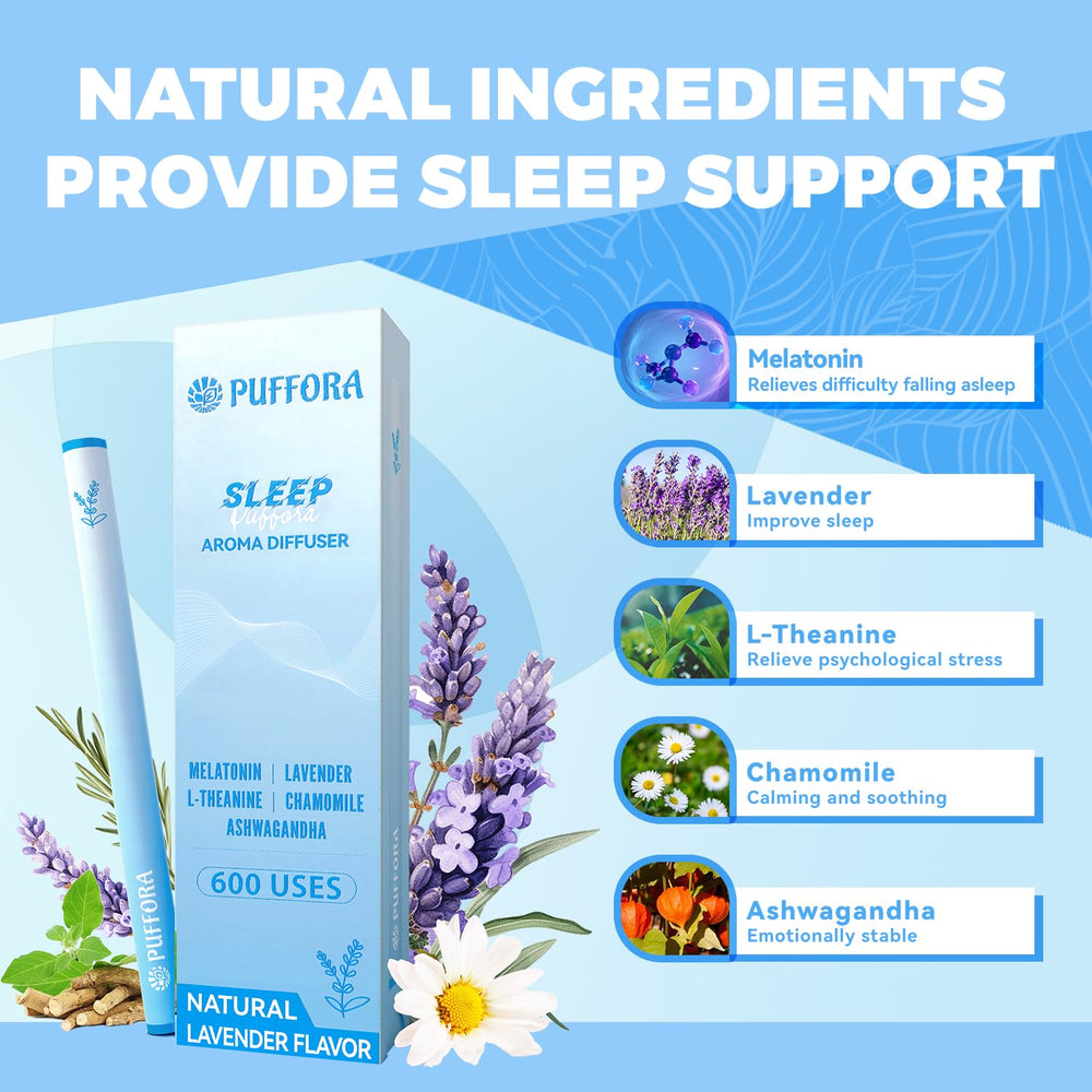 Puffora Ashwagandha Diffuser Pen delivers gentle daily relaxation.