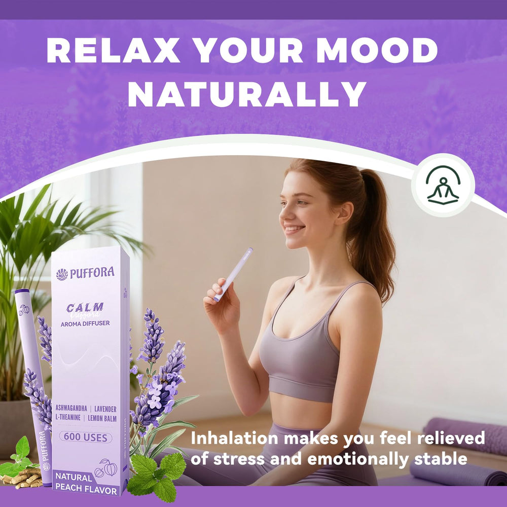 Puffora Herbal Diffuser Pen with leak-proof design for on-the-go calm