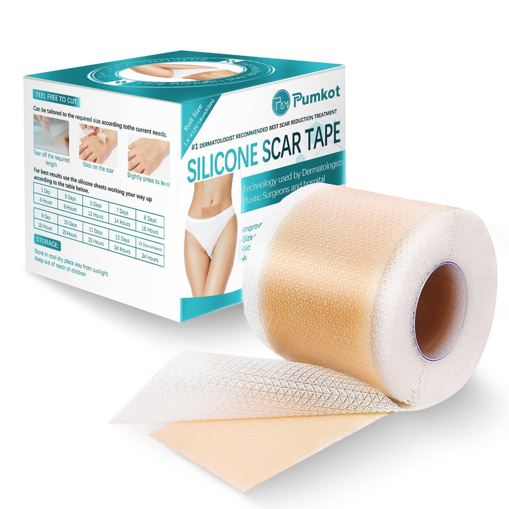 Pumkot silicone scar sheets roll full, comprehensive coverage for scar management