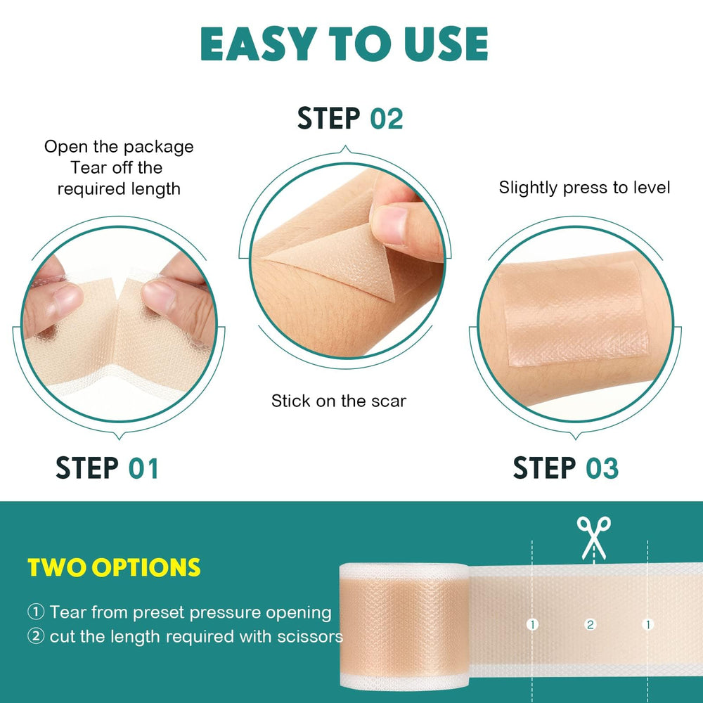 Pumkot scar tape adheres smoothly to skin with flexible wear.