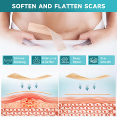 Pumkot scar tape cut to fit scar area provides precise coverage.