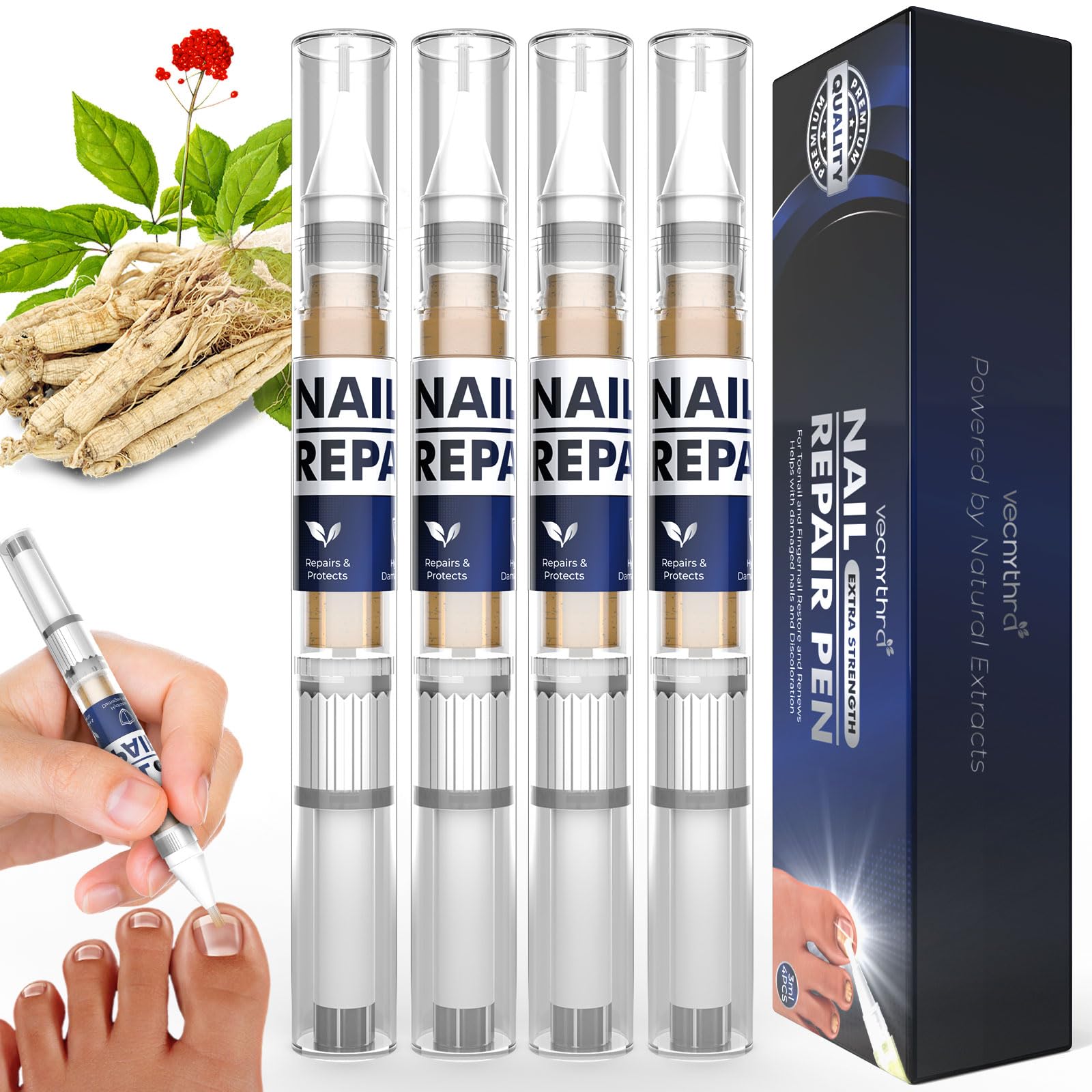 PUPCA toenail fungus pen front view for easy application.