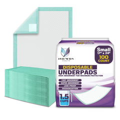 PureNexus Health disposable bed pad 17x24 with leak protection for beds and couches