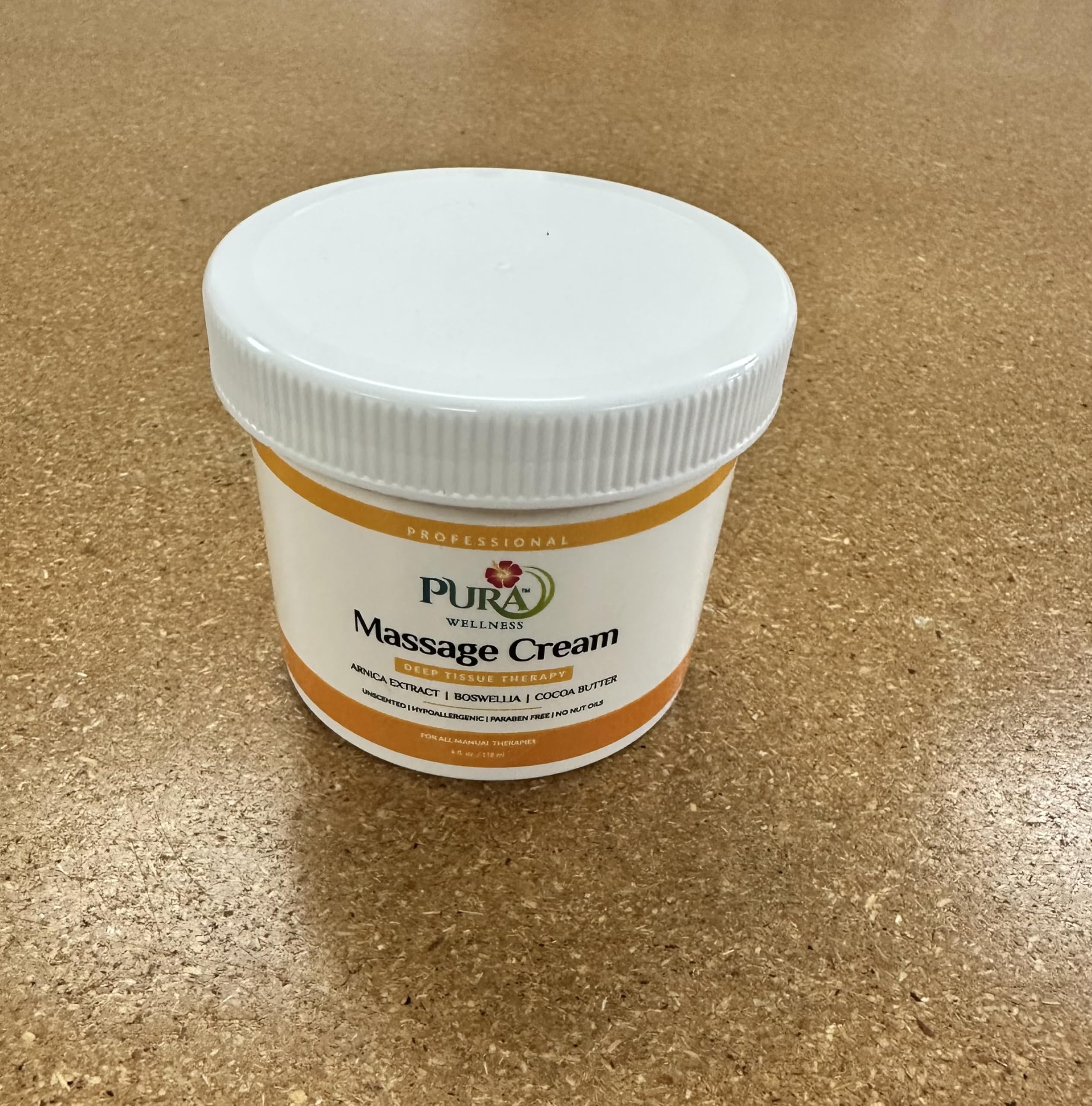 PURA 1st Wellness deep tissue cream pump bottle ready for clinic use