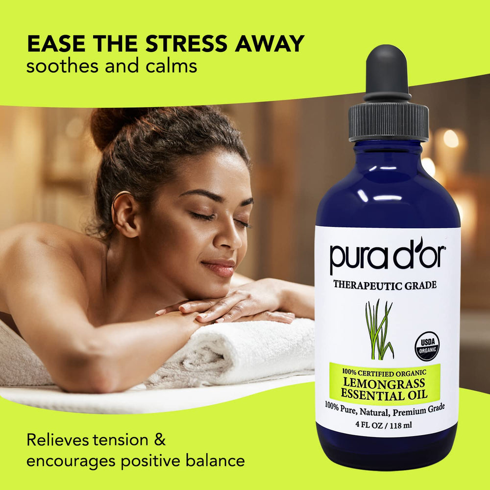 PURA D'OR Lemongrass hair care routine highlights natural fragrance and vitality