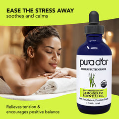PURA D'OR Lemongrass hair care routine highlights natural fragrance and vitality
