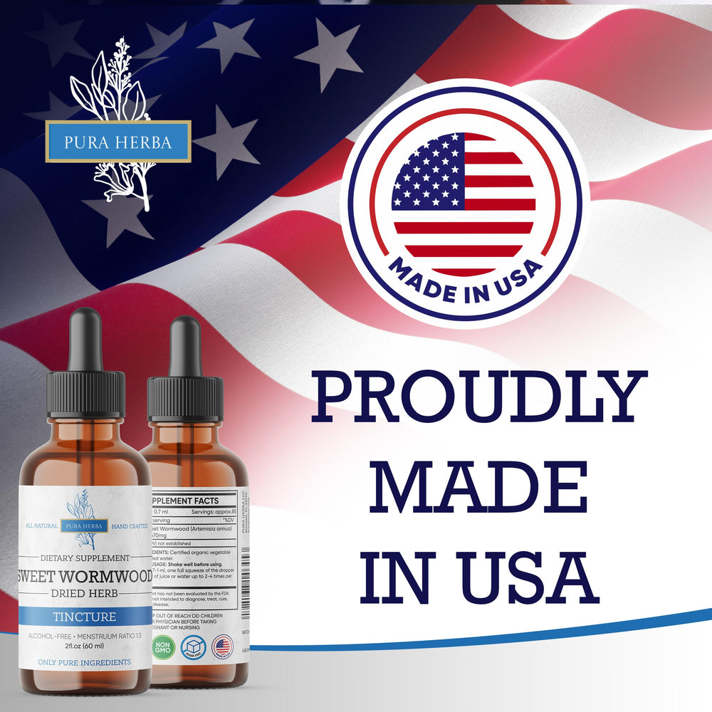 Pura Herba vegan-friendly drops beside herbs, suggesting natural detox