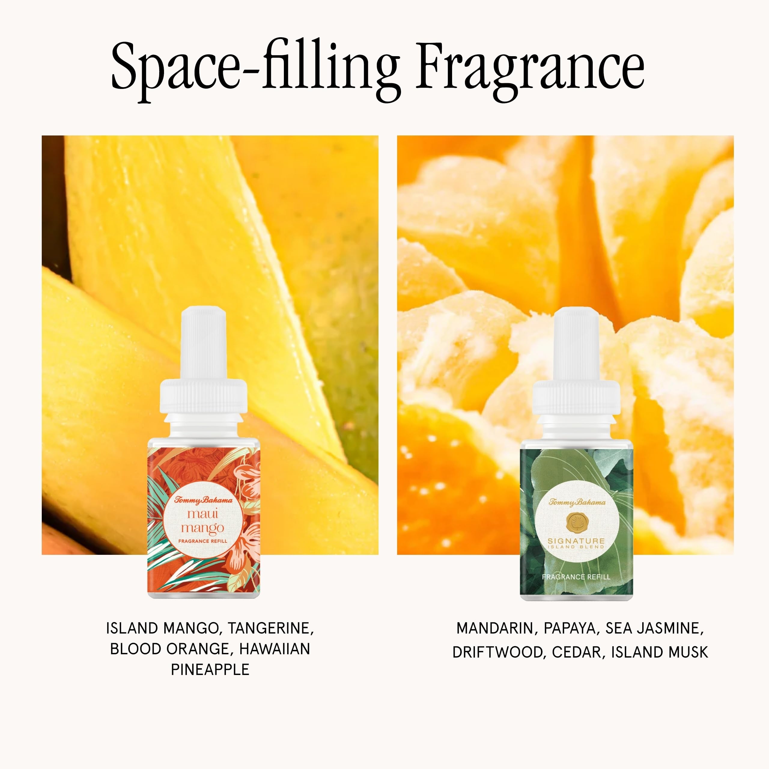 Pura Maui Mango fragrance bottle highlights fruity aroma
