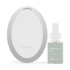 Pura Mini Diffuser front view delivering crisp white tea aroma for small spaces