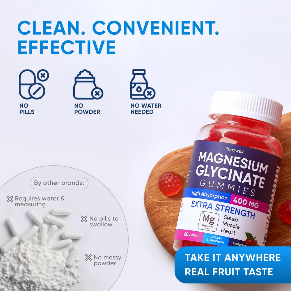 PURA WEX NUTRITION Magnesium Gummies ready for daily routine on the go
