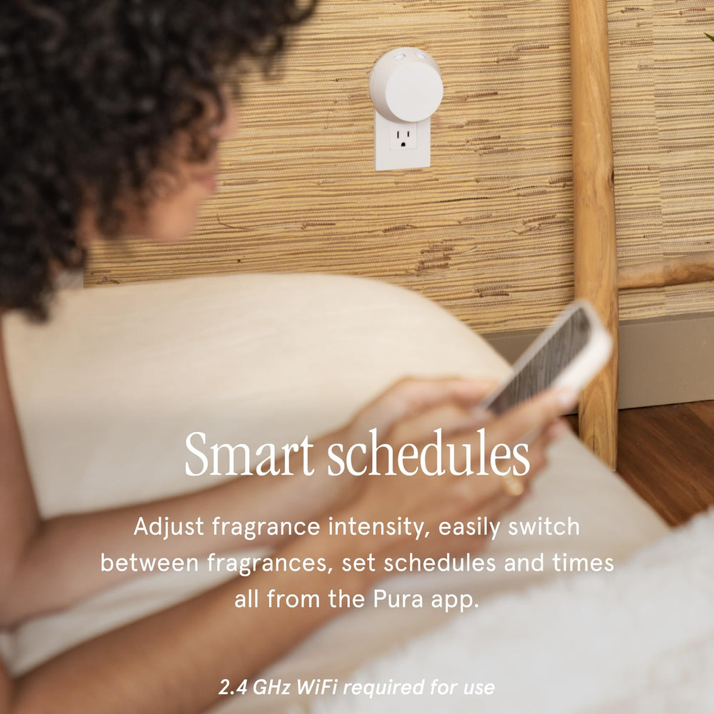 Pura 4 smart diffuser setup enables effortless scent customization.
