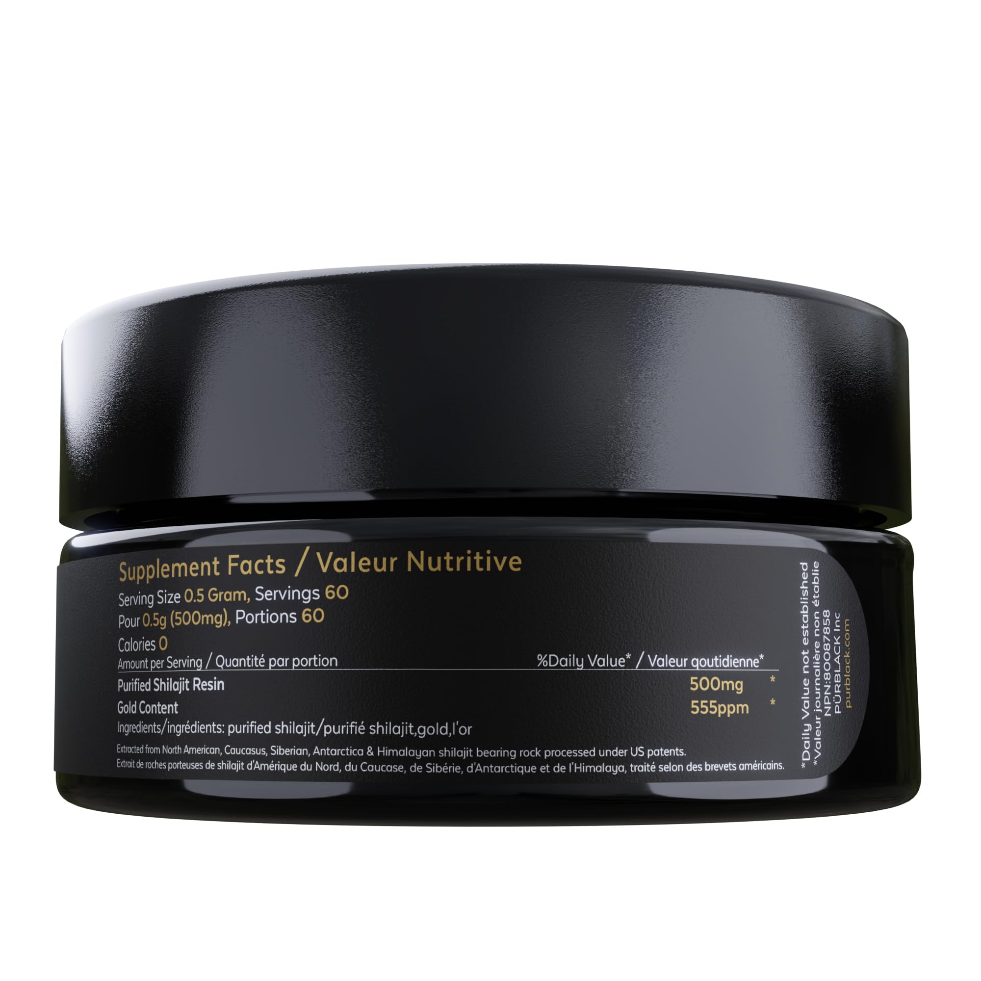 Pürblack 60-serving jar on the kitchen counter highlights long-lasting supply.