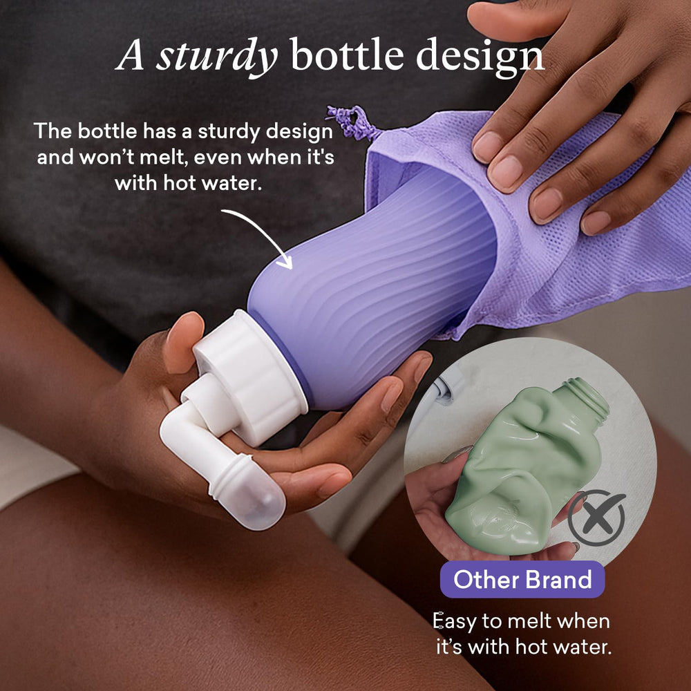 PurComfy BPA-free soft bottle offers gentle squeezing and comfortable handling.