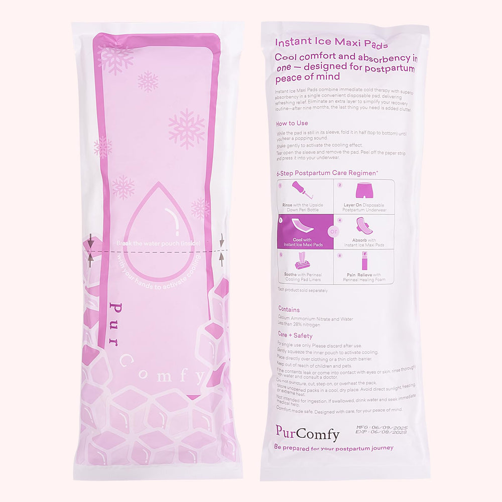 PurComfy cooling pad liner compatibility shot for complete postpartum care.