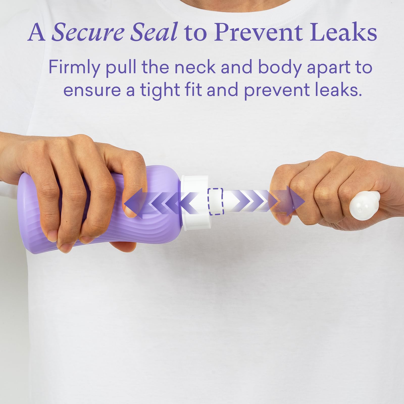 PurComfy ergonomic squeeze design reduces effort during cleansing.