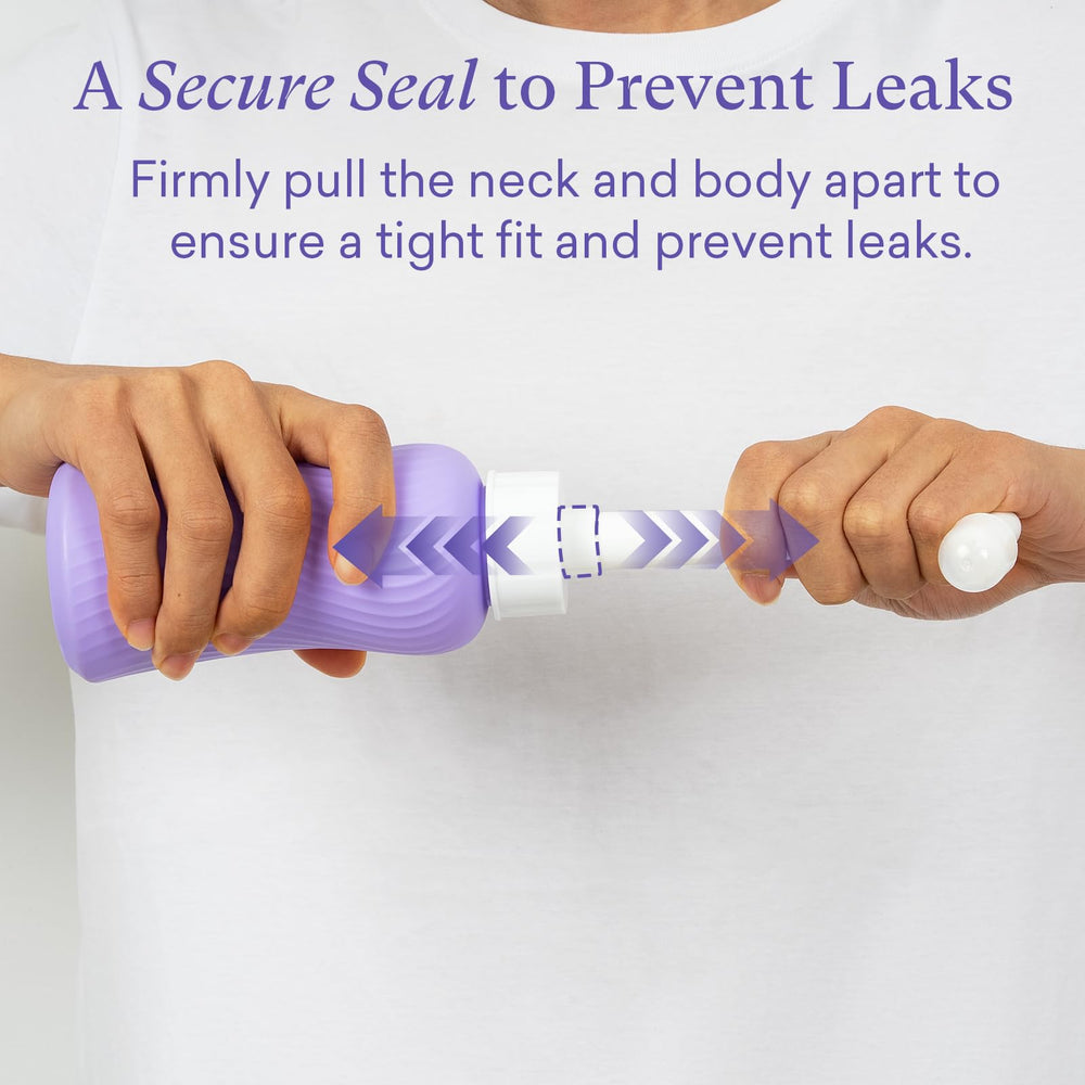 PurComfy ergonomic squeeze design reduces effort during cleansing.