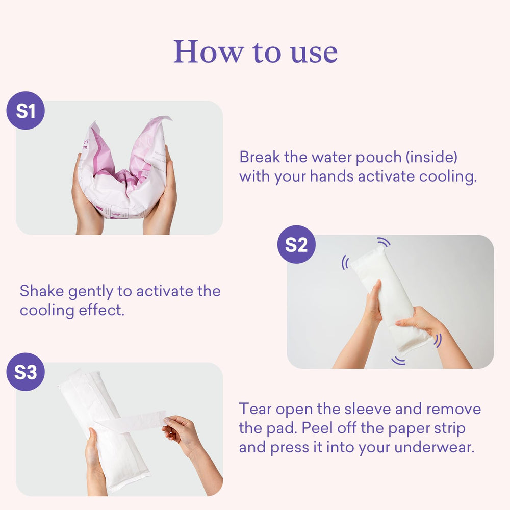 PurComfy maternity pads compatibility image, fits with PurComfy cooling pads.