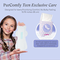 PurComfy pad wings closeup highlights leak-proof design for confidence