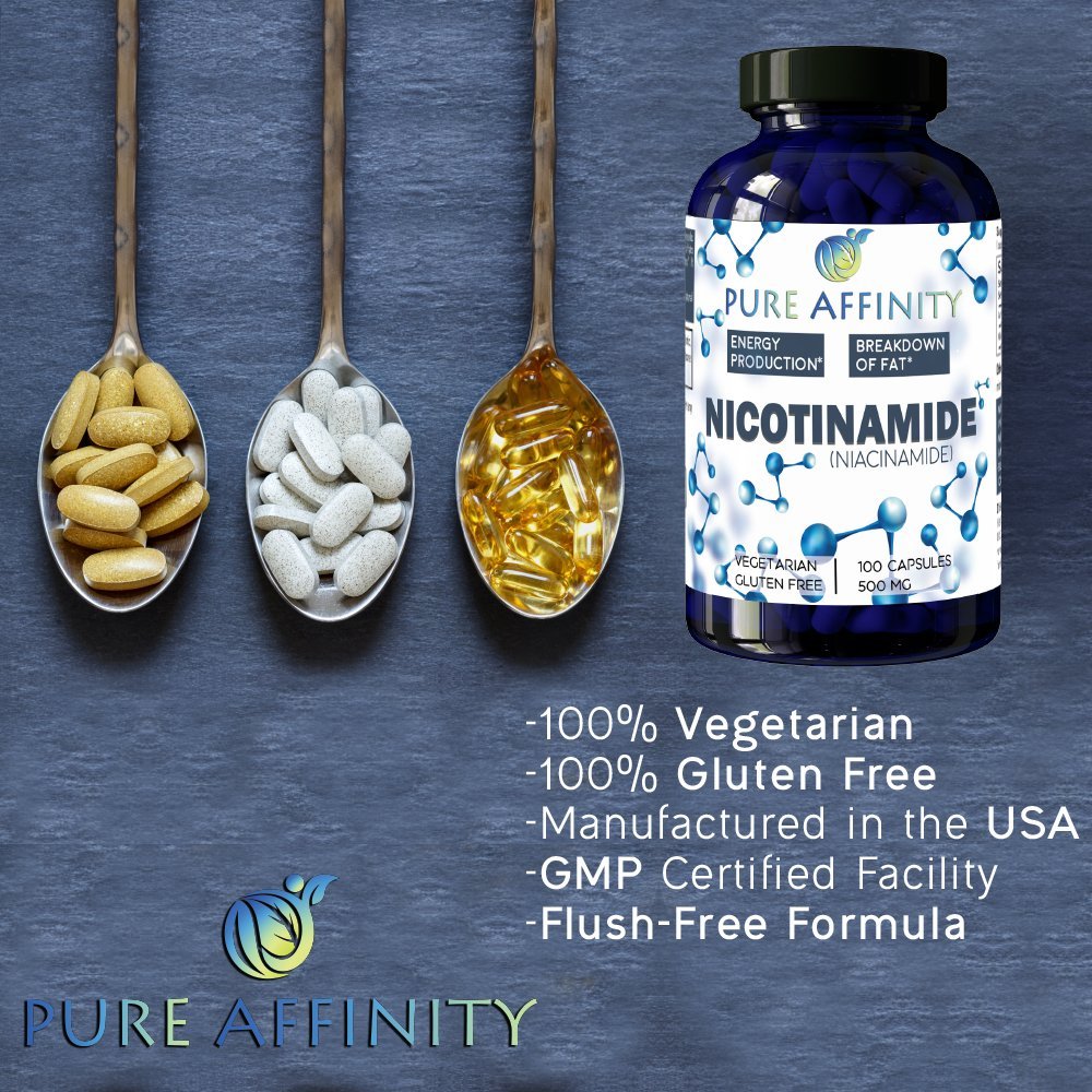 Pure Affinity Nicotinamide bottle in hand for on-the-go use