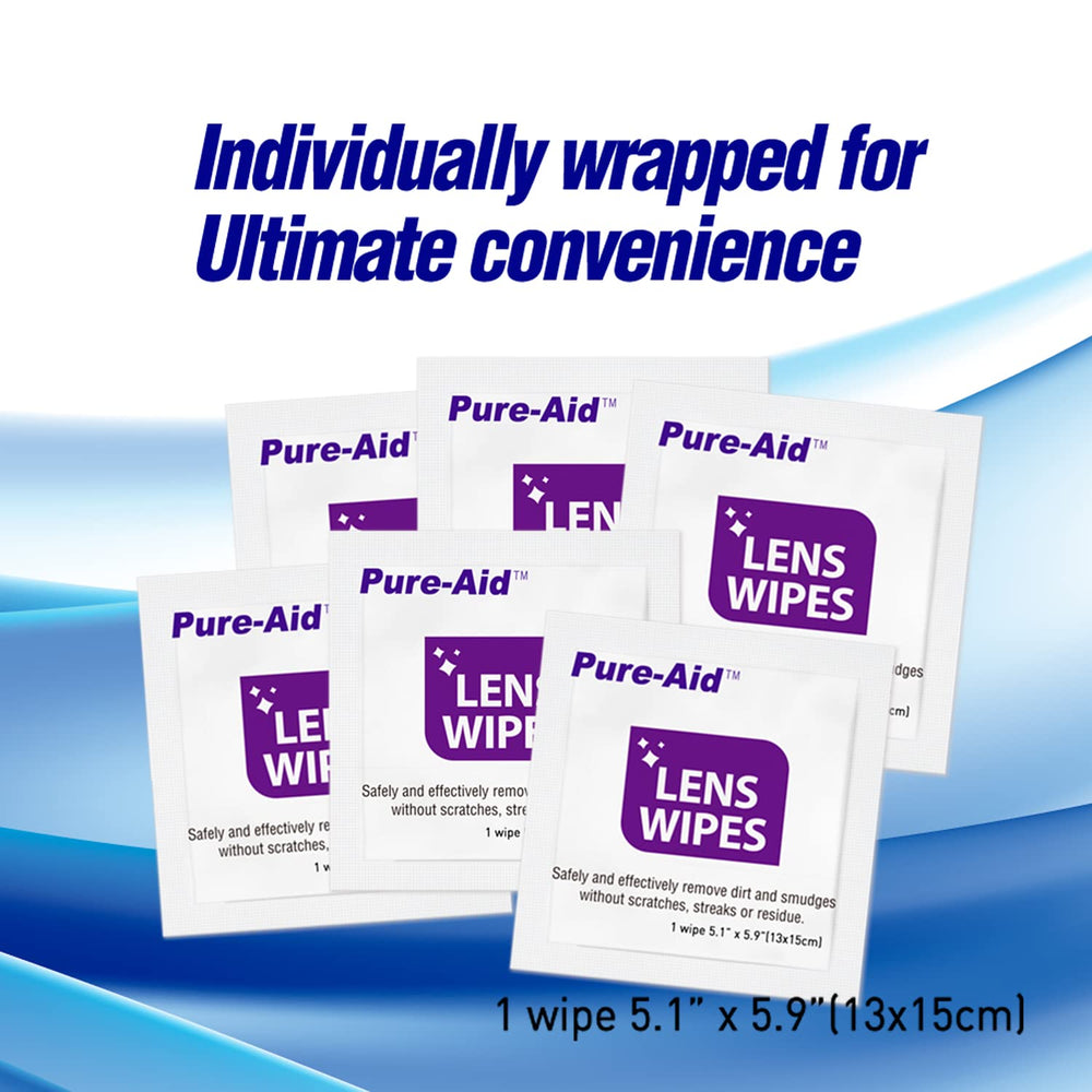 Pure-Aid Lens Wipes for smartphone screens dry quickly with residue-free touch surfaces.