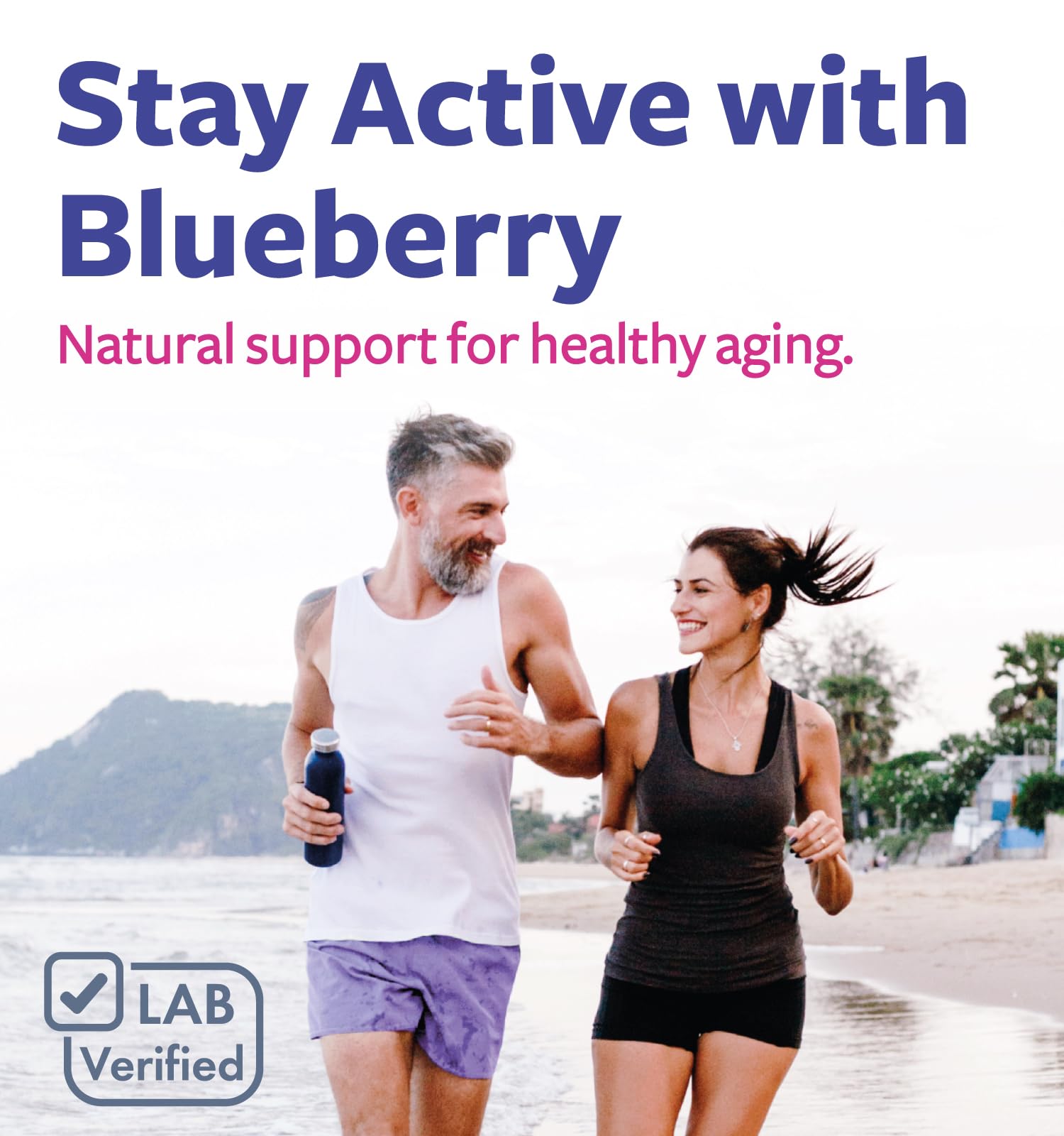 Pure Co blueberry extract capsules on a shelf highlighting packaging clarity.