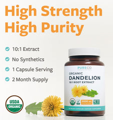 Pure Co capsules close-up, 10:1 extract strength for daily vitality.