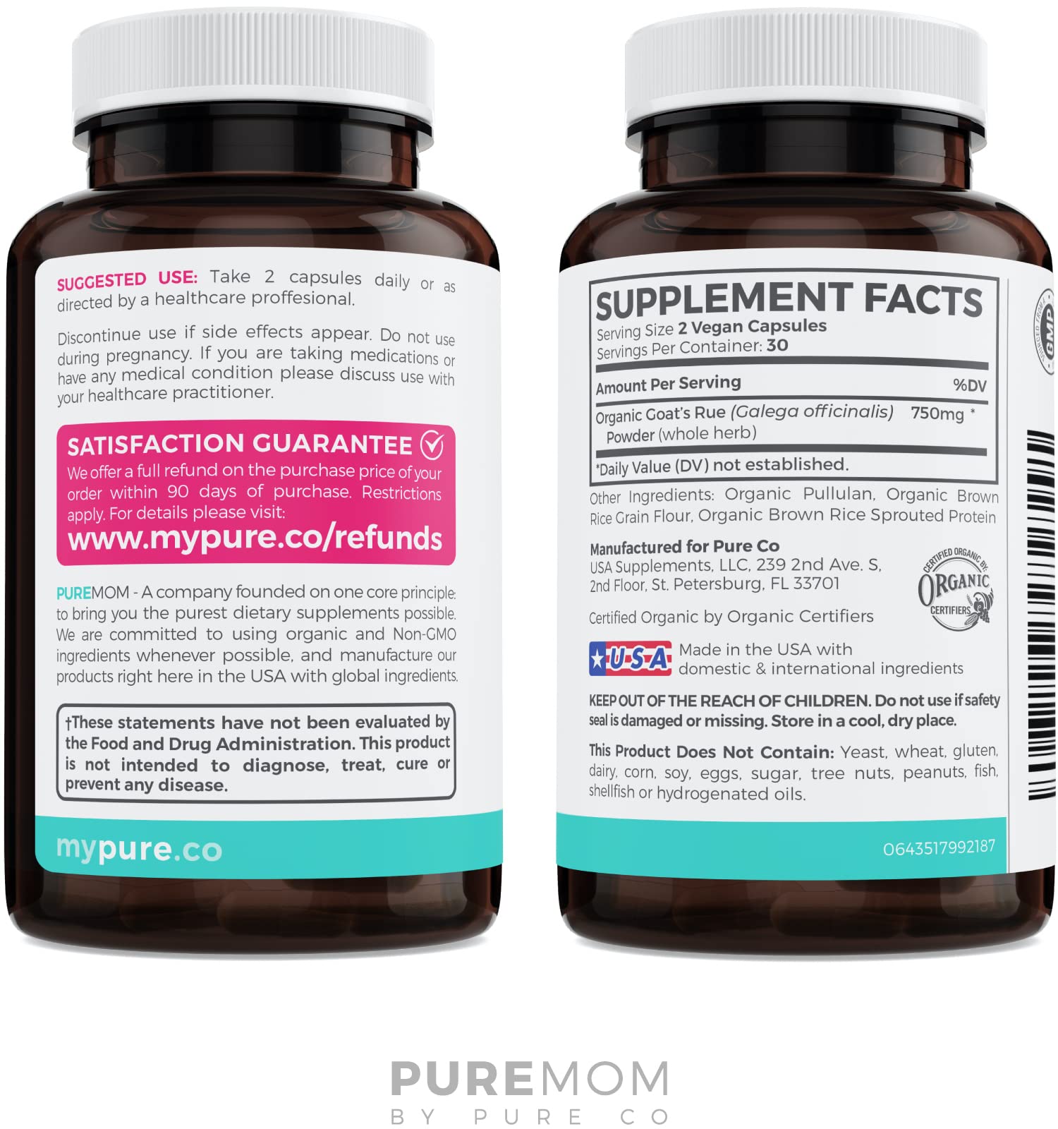 Mother's daily routine with Pure Co Goat's Rue capsules.