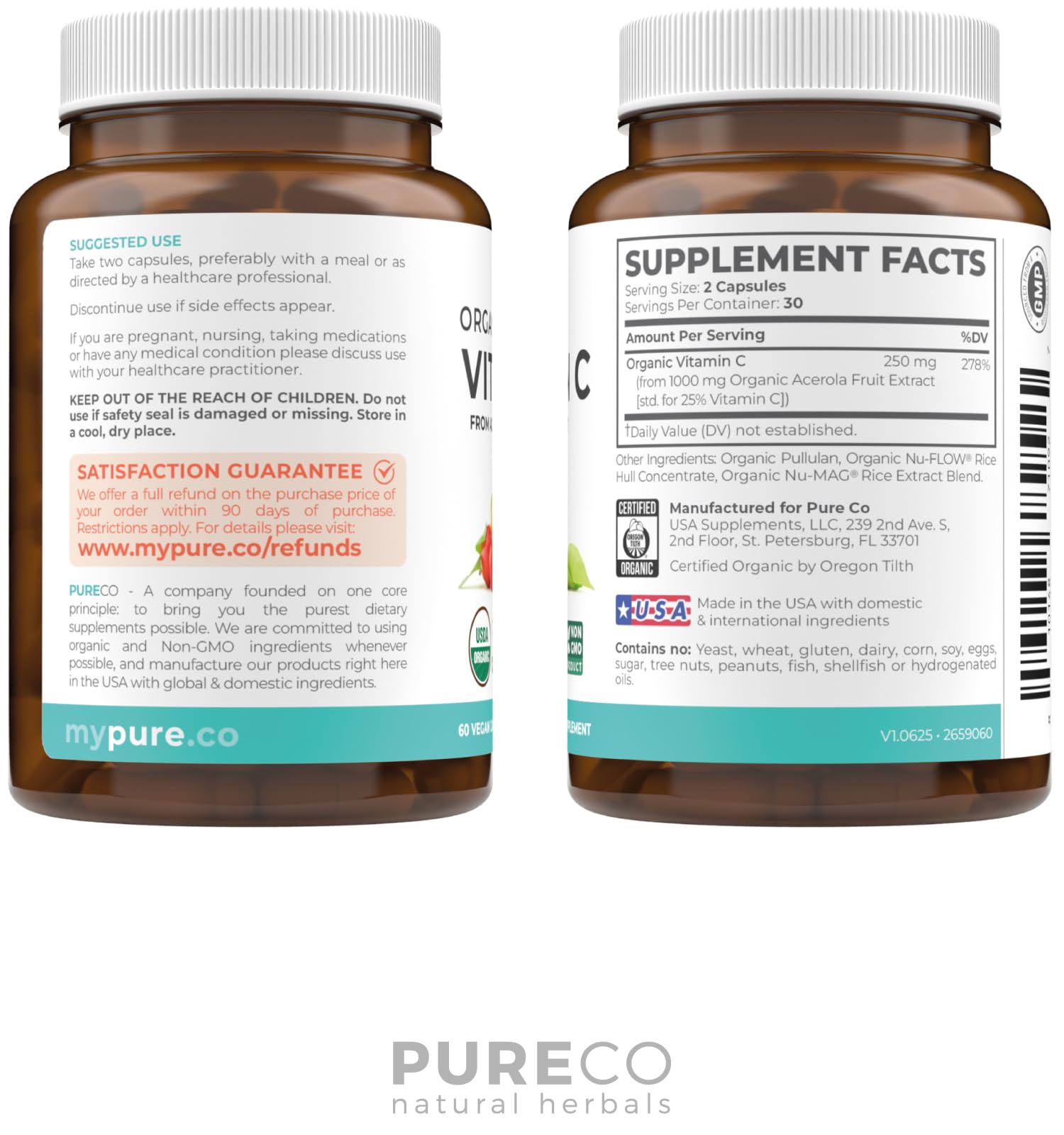 Kitchen scene with Pure Co Organic Vitamin C for daily use.
