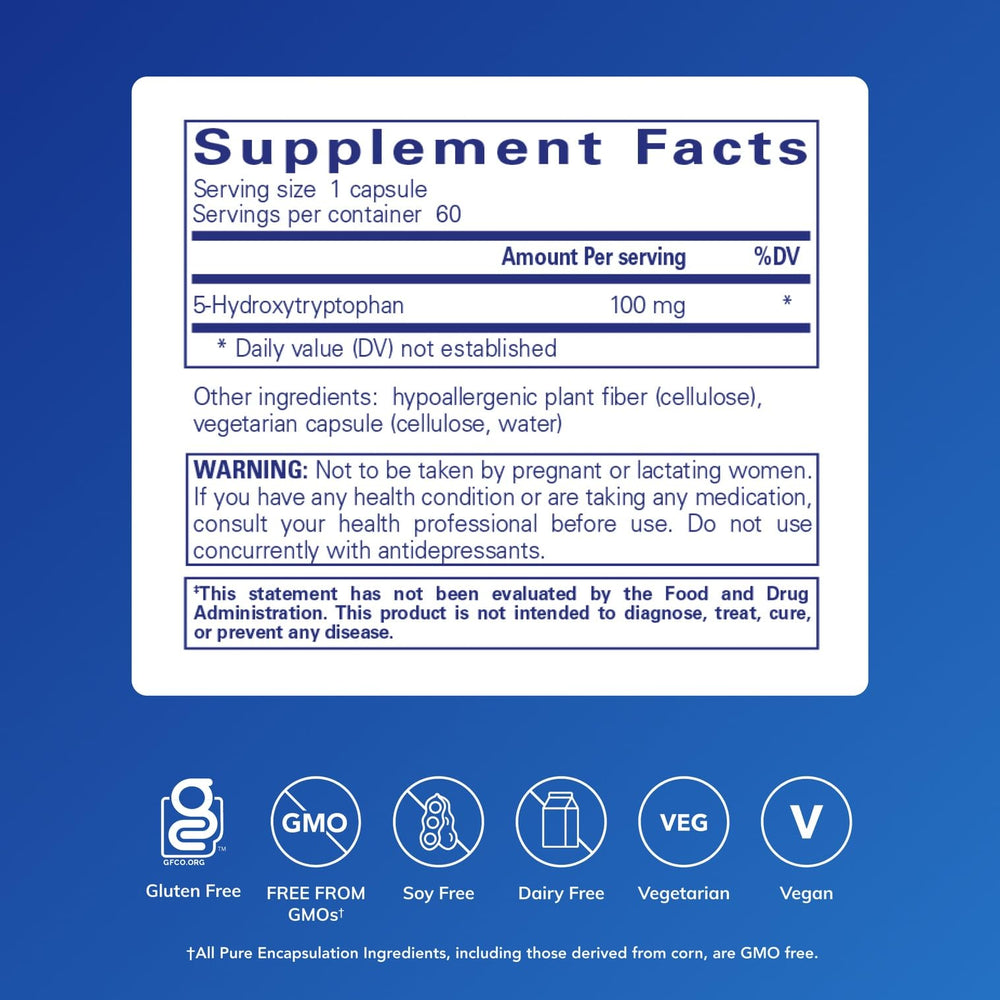 Close-up of 5-HTP tablets highlighting product form.