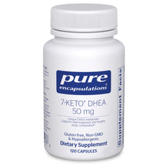 Pure Encapsulations 7-Keto DHEA bottle front view for daily metabolism support
