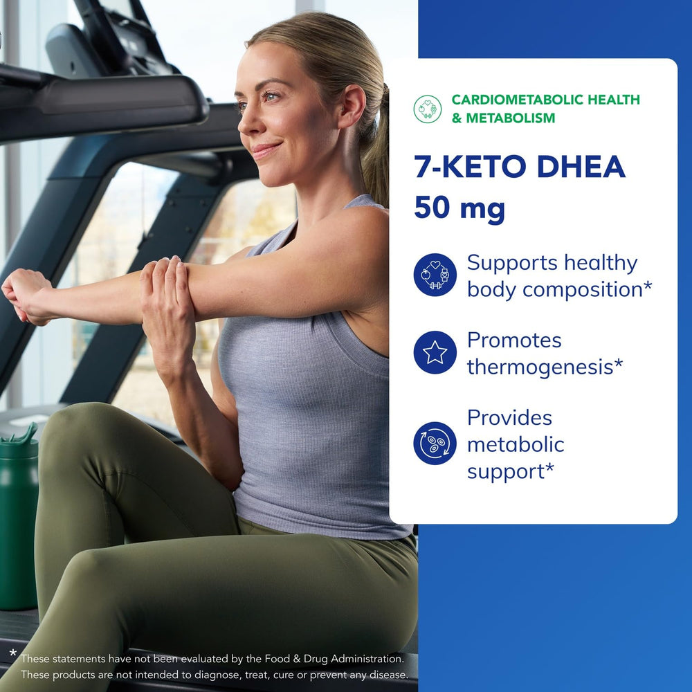 Product label of Pure Encapsulations 7-Keto DHEA 50 mg emphasizes allergen-free formula.