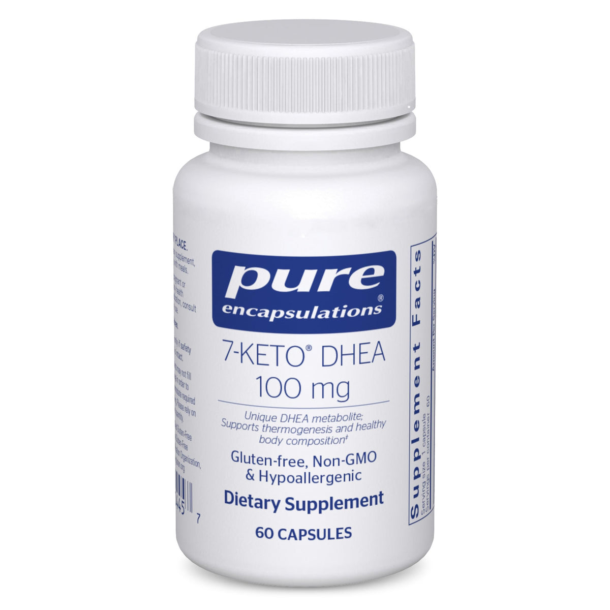 Pure Encapsulations 7-Keto DHEA bottle front view for metabolic support