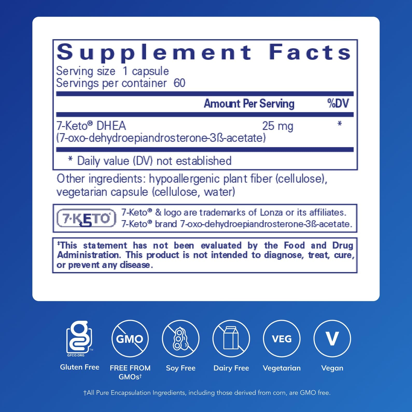 Pure Encapsulations 7-Keto DHEA capsules ready for daily use.