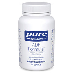 Pure Encapsulations ADR Formula bottle front for easy daily adrenal support.