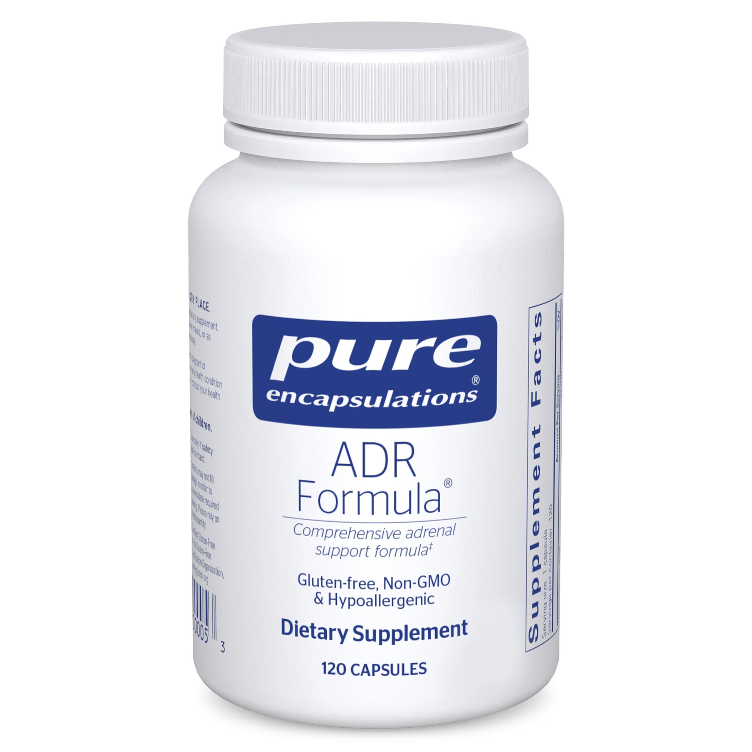 Pure Encapsulations ADR Formula bottle showing label for immune and adrenal support.